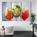 Obraz Wieloczęściowy Zestaw Letnich Koktajli