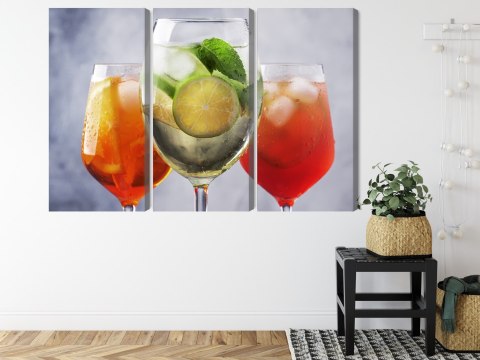 Obraz Wieloczęściowy Zestaw Letnich Koktajli