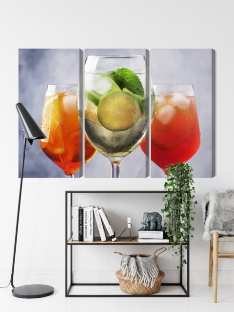 Obraz Wieloczęściowy Zestaw Letnich Koktajli