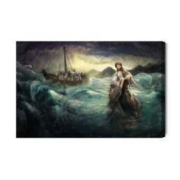 Obraz Na Płótnie Jezus Chodzi Po Wodzie