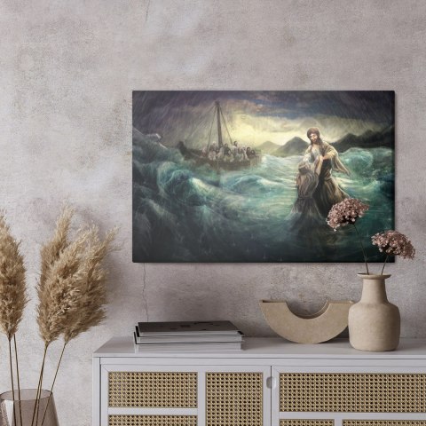 Obraz Na Płótnie Jezus Chodzi Po Wodzie