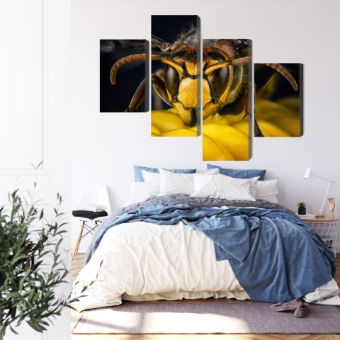 Obraz Wieloczęściowy Osa W Skali Makro