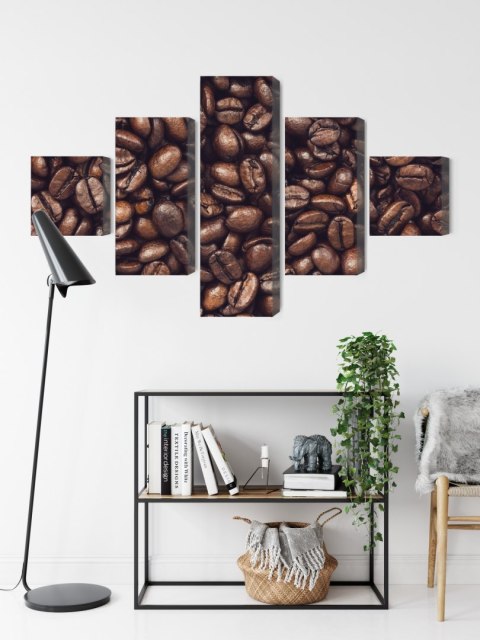 Obraz Wieloczęściowy Palone Ziarna Kawy
