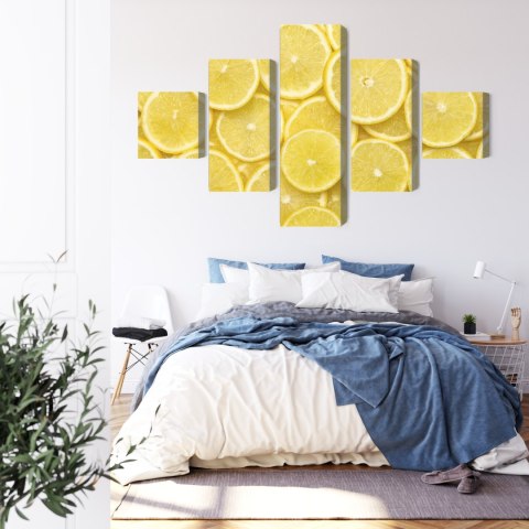 Obraz Wieloczęściowy Plastry Cytryny