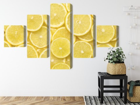 Obraz Wieloczęściowy Plastry Cytryny