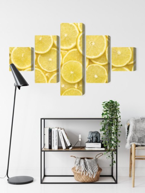 Obraz Wieloczęściowy Plastry Cytryny