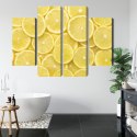 Obraz Wieloczęściowy Plastry Cytryny