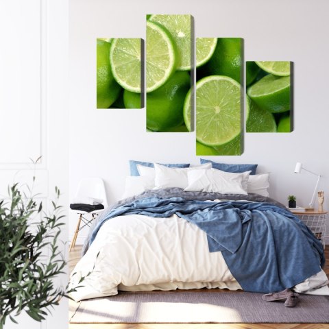 Obraz Wieloczęściowy Połówki Limonki