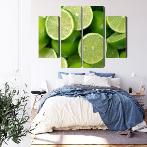 Obraz Wieloczęściowy Połówki Limonki