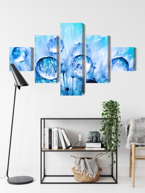 Obraz Wieloczęściowy Krople Rosy Na Nasionach Mniszka Lekarskiego W Skali Makro