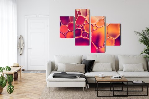 Obraz Wieloczęściowy Krople Wody W Skali Makro