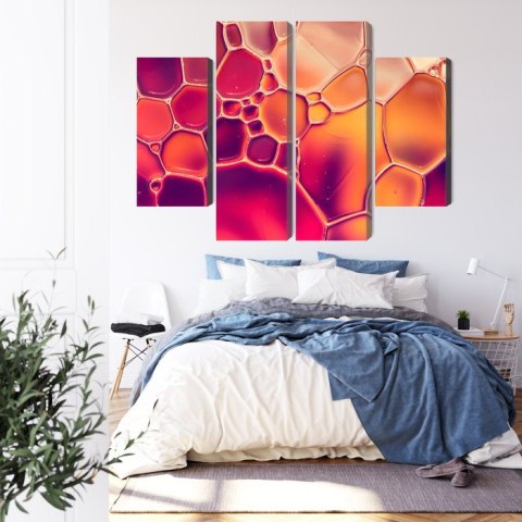 Obraz Wieloczęściowy Krople Wody W Skali Makro