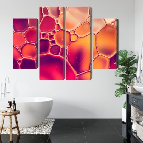 Obraz Wieloczęściowy Krople Wody W Skali Makro