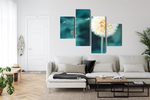 Obraz Wieloczęściowy Kwiat Mniszka Z Bliska 3D