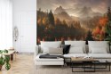 Fototapeta Ai Generated Image Of A Beautiful Landscape With Autumn Forest, A Lake And Hills