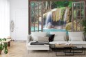 Fototapeta Open Window View To Deep Jungle Waterfall