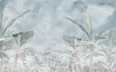 Fototapeta Tropical Trees And Leaves For Digital Printing Wallpaper, Custom Design Wallpaper - 3D