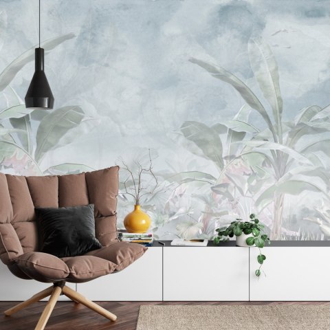 Fototapeta Tropical Trees And Leaves For Digital Printing Wallpaper, Custom Design Wallpaper - 3D