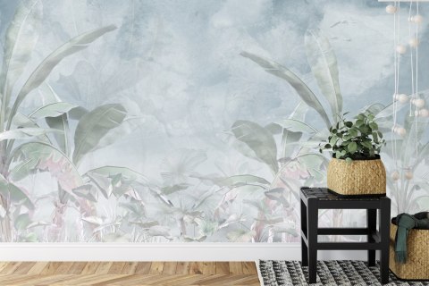 Fototapeta Tropical Trees And Leaves For Digital Printing Wallpaper, Custom Design Wallpaper - 3D