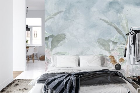 Fototapeta Tropical Trees And Leaves For Digital Printing Wallpaper, Custom Design Wallpaper - 3D