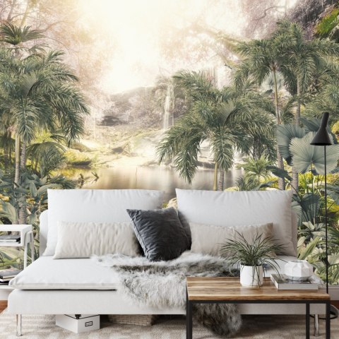 Fototapeta Tropical Trees And Leaves For Digital Printing Wallpaper, Custom Design Wallpaper - 3D