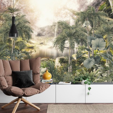 Fototapeta Tropical Trees And Leaves For Digital Printing Wallpaper, Custom Design Wallpaper - 3D