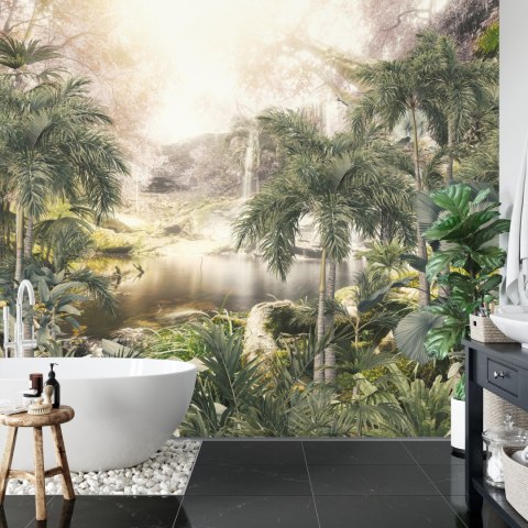 Fototapeta Tropical Trees And Leaves For Digital Printing Wallpaper, Custom Design Wallpaper - 3D