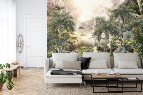 Fototapeta Tropical Trees And Leaves For Digital Printing Wallpaper, Custom Design Wallpaper - 3D