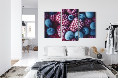 Obraz Wieloczęściowy Mrożone Jagody I Maliny