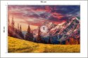 Fototapeta Awesome Alpine Highlands In Sunny Day. Scenic Image Of Fairy-Tale Landscape With Colorful Sky Under Sunlit, Over The 
