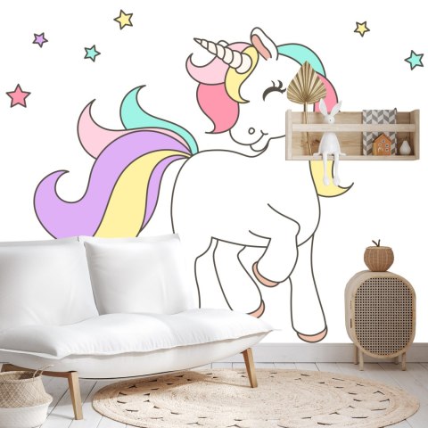 Fototapeta Dla Dzieci - Kolorowy Jednorożec