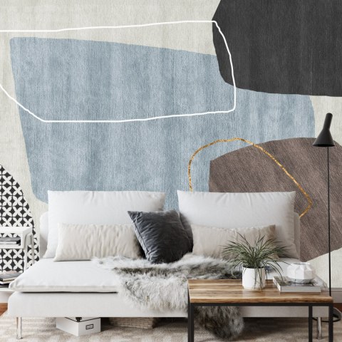 Fototapeta Gold Geometric Background Art. Modern Grey Pattern,