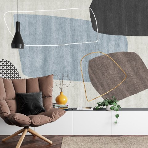 Fototapeta Gold Geometric Background Art. Modern Grey Pattern,