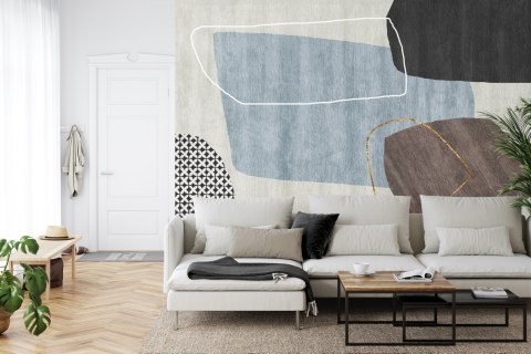 Fototapeta Gold Geometric Background Art. Modern Grey Pattern,