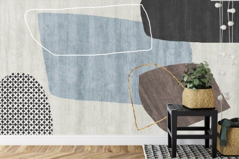 Fototapeta Gold Geometric Background Art. Modern Grey Pattern,