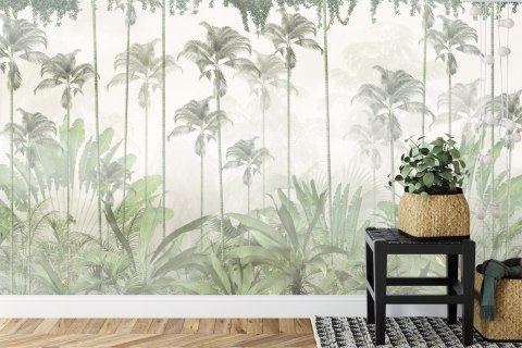 Fototapeta Tropical Trees And Leaves For Digital Printing Wallpaper, Custom Design Wallpaper - 3D