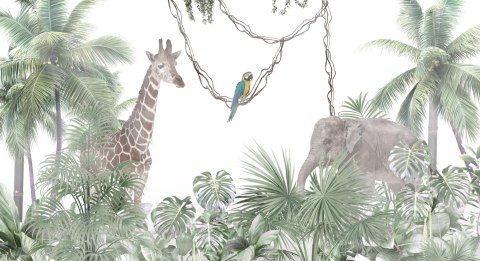 Fototapeta Tropical Trees And Leaves For Digital Printing Wallpaper, Custom Design Wallpaper - 3D