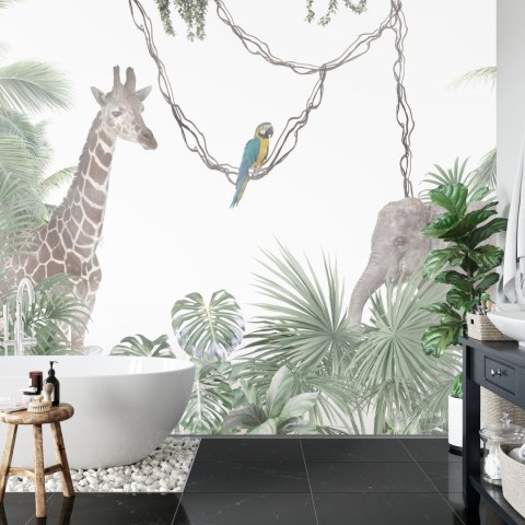 Fototapeta Tropical Trees And Leaves For Digital Printing Wallpaper, Custom Design Wallpaper - 3D