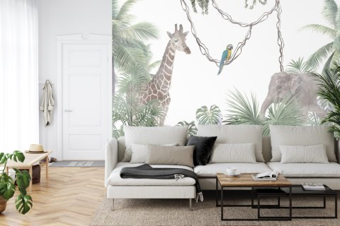 Fototapeta Tropical Trees And Leaves For Digital Printing Wallpaper, Custom Design Wallpaper - 3D