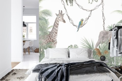 Fototapeta Tropical Trees And Leaves For Digital Printing Wallpaper, Custom Design Wallpaper - 3D