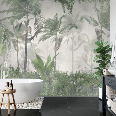 Fototapeta Tropical Trees And Leaves For Digital Printing Wallpaper, Custom Design Wallpaper - 3D