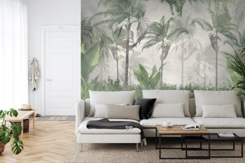 Fototapeta Tropical Trees And Leaves For Digital Printing Wallpaper, Custom Design Wallpaper - 3D