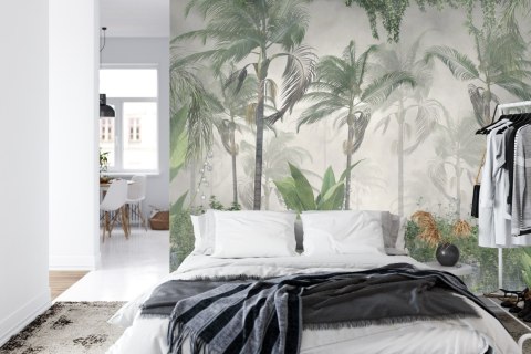 Fototapeta Tropical Trees And Leaves For Digital Printing Wallpaper, Custom Design Wallpaper - 3D