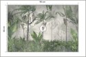 Fototapeta Tropical Trees And Leaves For Digital Printing Wallpaper, Custom Design Wallpaper - 3D
