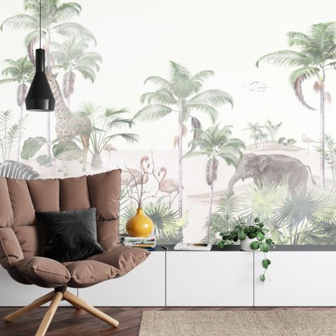 Fototapeta Tropical Trees And Leaves For Digital Printing Wallpaper, Custom Design Wallpaper - 3D