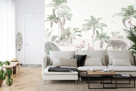 Fototapeta Tropical Trees And Leaves For Digital Printing Wallpaper, Custom Design Wallpaper - 3D