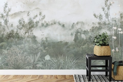 Fototapeta Tropical Trees And Leaves For Digital Printing Wallpaper, Custom Design Wallpaper - 3D