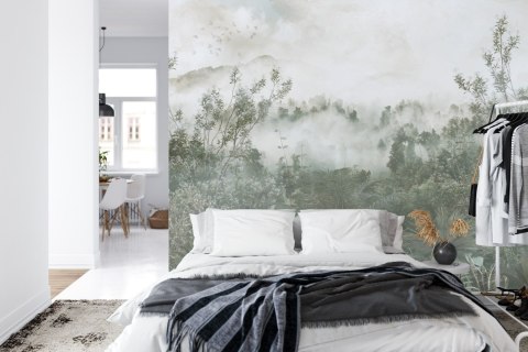 Fototapeta Tropical Trees And Leaves For Digital Printing Wallpaper, Custom Design Wallpaper - 3D