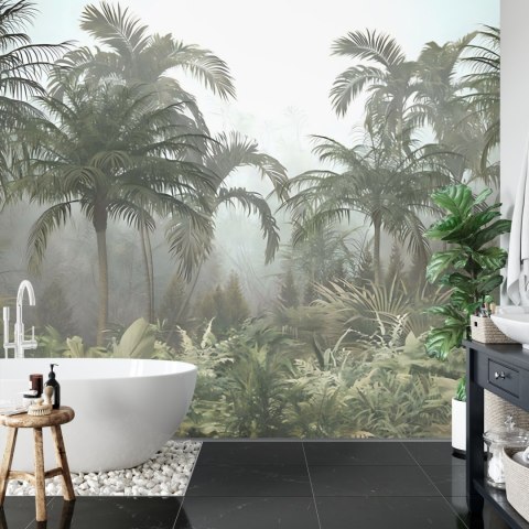 Fototapeta Tropical Trees And Leaves For Digital Printing Wallpaper, Custom Design Wallpaper - 3D