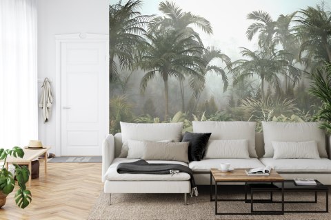 Fototapeta Tropical Trees And Leaves For Digital Printing Wallpaper, Custom Design Wallpaper - 3D